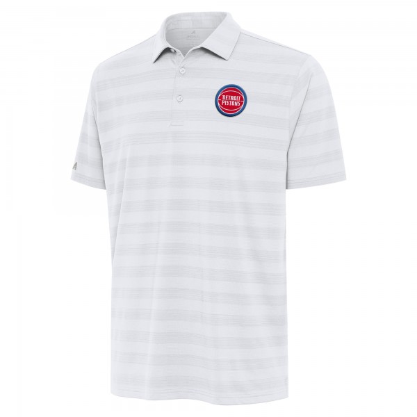 Detroit Pistons Antigua White Tunnel Polo