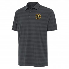 Denver Nuggets Antigua Pewter Tunnel Polo