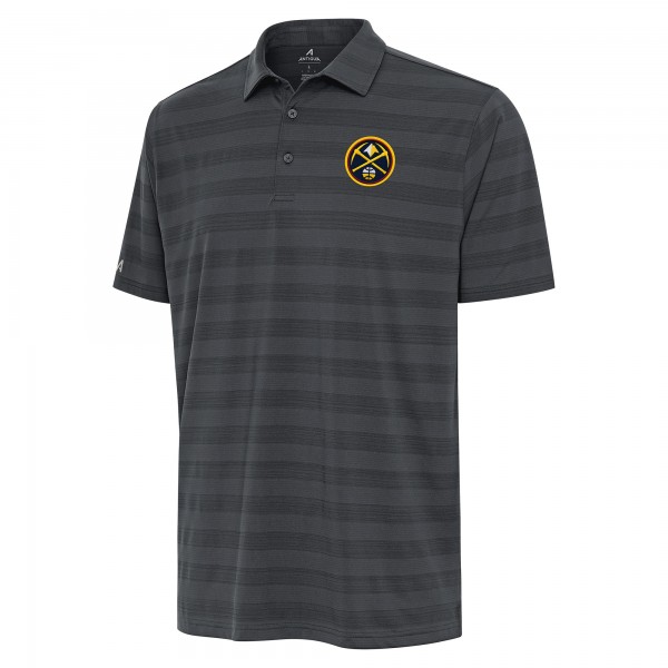 Denver Nuggets Antigua Pewter Tunnel Polo