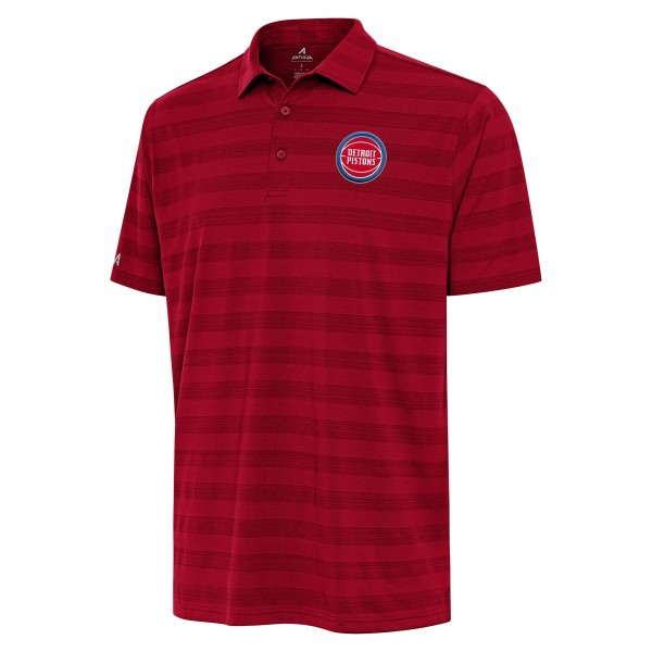 Detroit Pistons Antigua Red Tunnel Polo