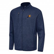 Indiana Pacers Antigua Heather Navy Hold-Up Full-Zip Tri-Blend Jacket