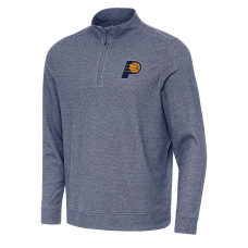 Indiana Pacers Antigua Heather Navy Subtle Quarter-Zip Sweatshirt