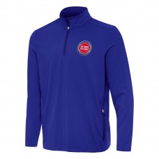Detroit Pistons Antigua Royal Perilous Quarter-Zip Sweatshirt