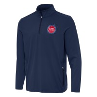Detroit Pistons Antigua Navy Perilous Quarter-Zip Sweatshirt