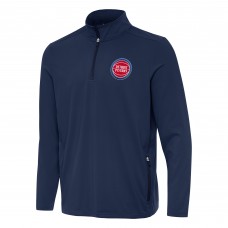 Detroit Pistons Antigua Navy Perilous Quarter-Zip Sweatshirt