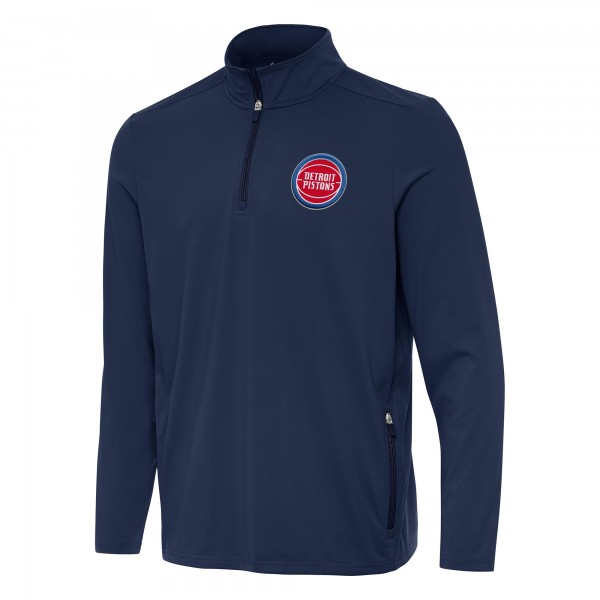 Detroit Pistons Antigua Navy Perilous Quarter-Zip Sweatshirt