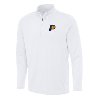 Indiana Pacers Antigua White Reprocess Quarter-Zip Top