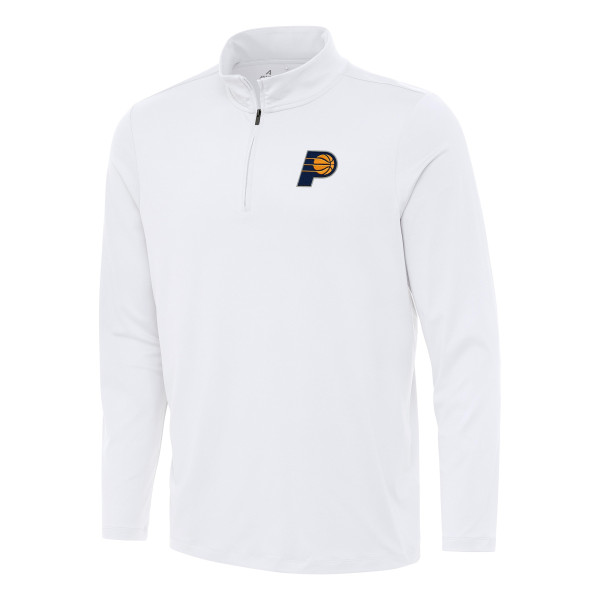 Indiana Pacers Antigua White Reprocess Quarter-Zip Top