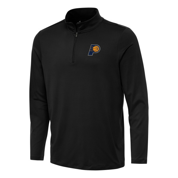 Indiana Pacers Antigua Black Reprocess Quarter-Zip Top