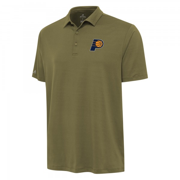 Indiana Pacers Antigua Olive Reprocess Polo