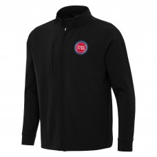Detroit Pistons Antigua Black Regard Full-Zip Jacket