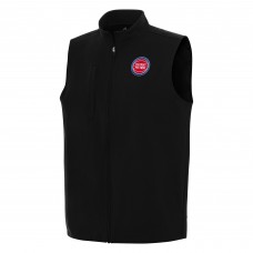Detroit Pistons Antigua Black Regard Full-Zip Vest