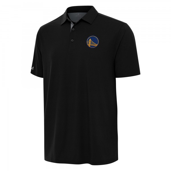 Golden State Warriors Antigua Black/Gray Era Polo