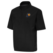 Indiana Pacers Antigua Black Brisk Quarter-Zip Windbreaker