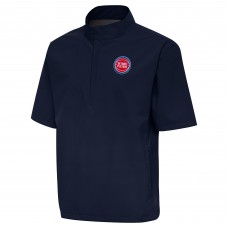 Detroit Pistons Antigua Navy Brisk Quarter-Zip Windbreaker