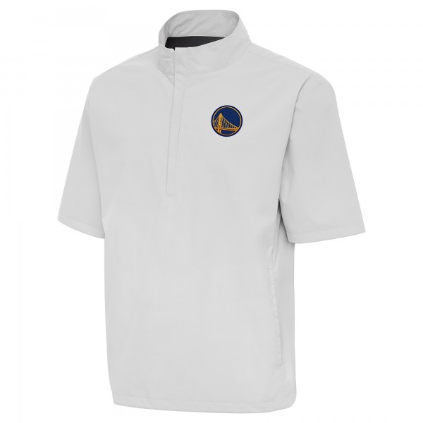 Ветровка на короткой молнии Golden State Warriors Antigua Brisk - Heather Gray