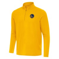 Golden State Warriors Antigua Gold Intent Quarter-Zip Top