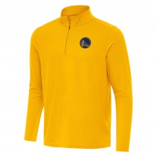 Golden State Warriors Antigua Gold Intent Quarter-Zip Top