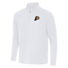 Indiana Pacers Antigua White Intent Quarter-Zip Top