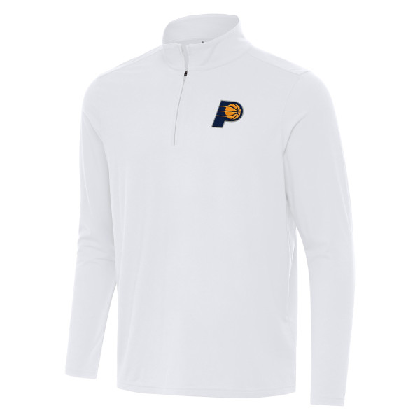 Indiana Pacers Antigua White Intent Quarter-Zip Top