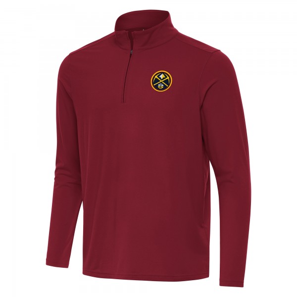 Denver Nuggets Antigua Cardinal Intent Quarter-Zip Top