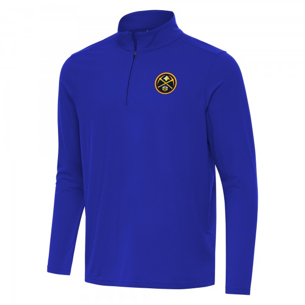 Denver Nuggets Antigua Royal Intent Quarter-Zip Top