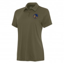 Golden State Warriors Antigua Womens Reprocess Polo - Olive