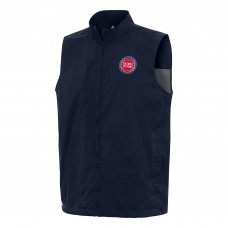 Detroit Pistons Antigua Navy Brisk Full-Zip Vest