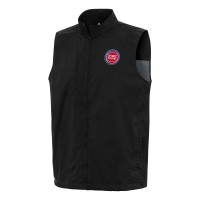 Detroit Pistons Antigua Black Brisk Full-Zip Vest