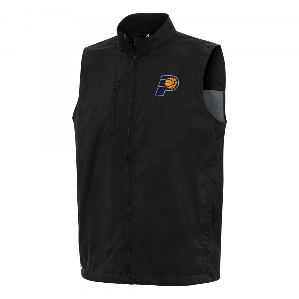 Indiana Pacers Antigua Black Brisk Full-Zip Vest