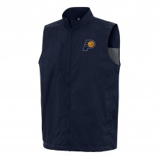 Indiana Pacers Antigua Navy Brisk Full-Zip Vest