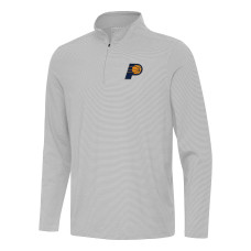 Indiana Pacers Antigua Gray Twine Quarter-Zip Top