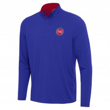 Detroit Pistons Antigua Blue Content Quarter-Zip Top