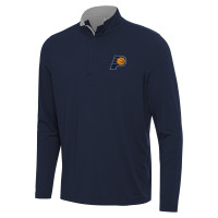 Indiana Pacers Antigua Navy/Gray Content Quarter-Zip Top