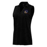 Поло без рукавов Golden State Warriors Antigua Womens Layout - Heather Black