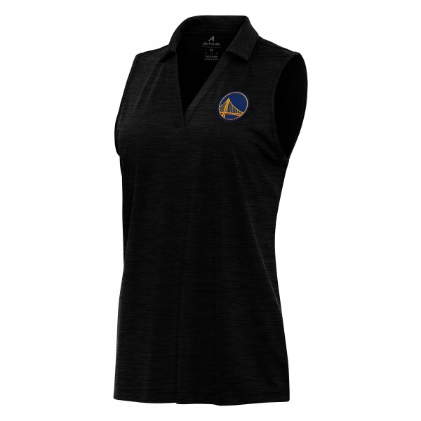 Поло без рукавов Golden State Warriors Antigua Womens Layout - Heather Black