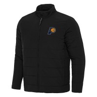 Indiana Pacers Antigua Black Swelter Full-Zip Puffer Jacket