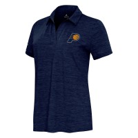 Женская Indiana Pacers Antigua Heather Navy Layout V-Neck Polo
