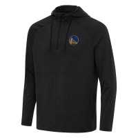 Толстовка на короткой молнии Golden State Warriors Antigua Spikes Raglan - Heather Black