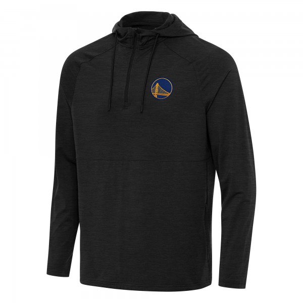 Толстовка на короткой молнии Golden State Warriors Antigua Spikes Raglan - Heather Black