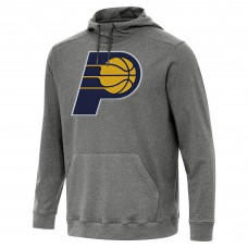 Indiana Pacers Antigua Heather Black Cloud Pullover Hoodie