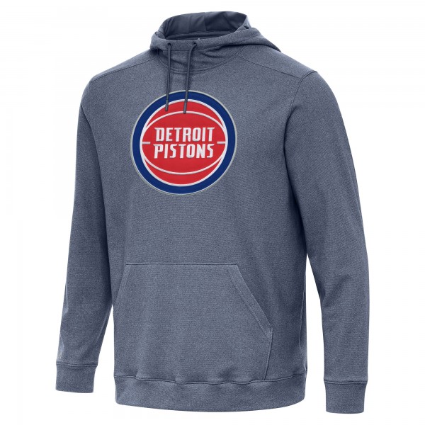 Detroit Pistons Antigua Heather Navy Cloud Pullover Hoodie