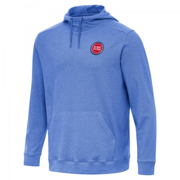 Detroit Pistons Antigua Heather Blue Cloud Pullover Hoodie
