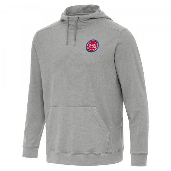 Detroit Pistons Antigua Heather Gray Cloud Pullover Hoodie