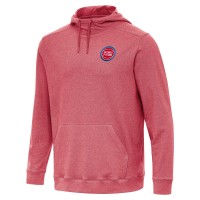 Detroit Pistons Antigua Heather Red Cloud Pullover Hoodie