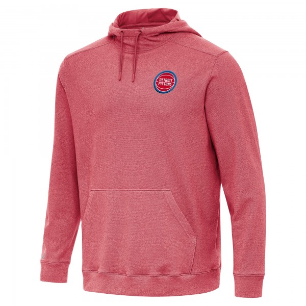 Detroit Pistons Antigua Heather Red Cloud Pullover Hoodie