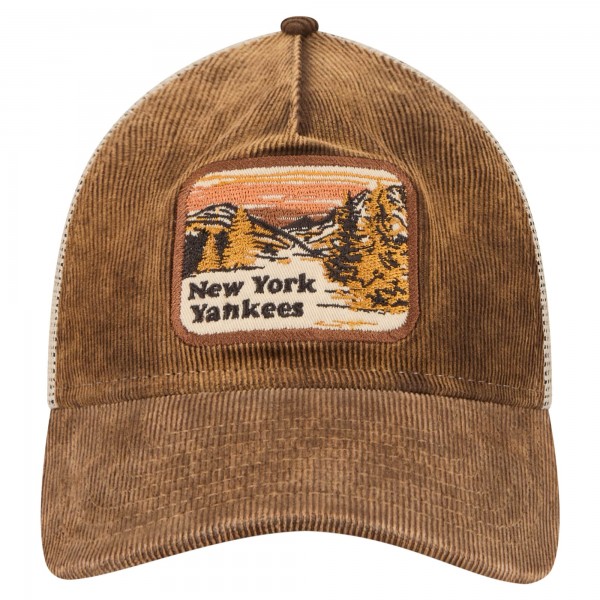 Бейсболка New York Yankees New Era Dark Brown Vintage Landscape 9TWENTY A-Frame