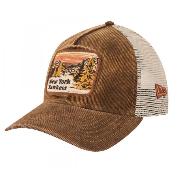 Бейсболка New York Yankees New Era Dark Brown Vintage Landscape 9TWENTY A-Frame