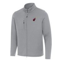 Куртка Miami Heat Antigua Gray Objection Double-Peached