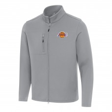 Кофта на молнии Los Angeles Lakers Antigua Objection Double-Peached - Gray